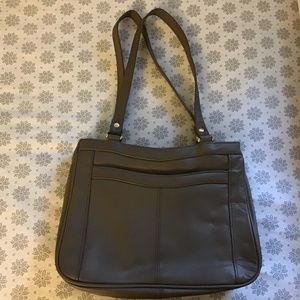 Dark Grey Leather Purse